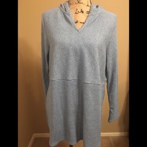 J.Jill Blue Large Petite Hooded Sweatshirt  NWT